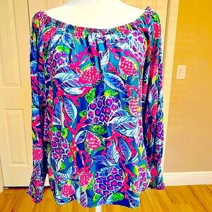 Lilly Pulitzer off shoulder blouse